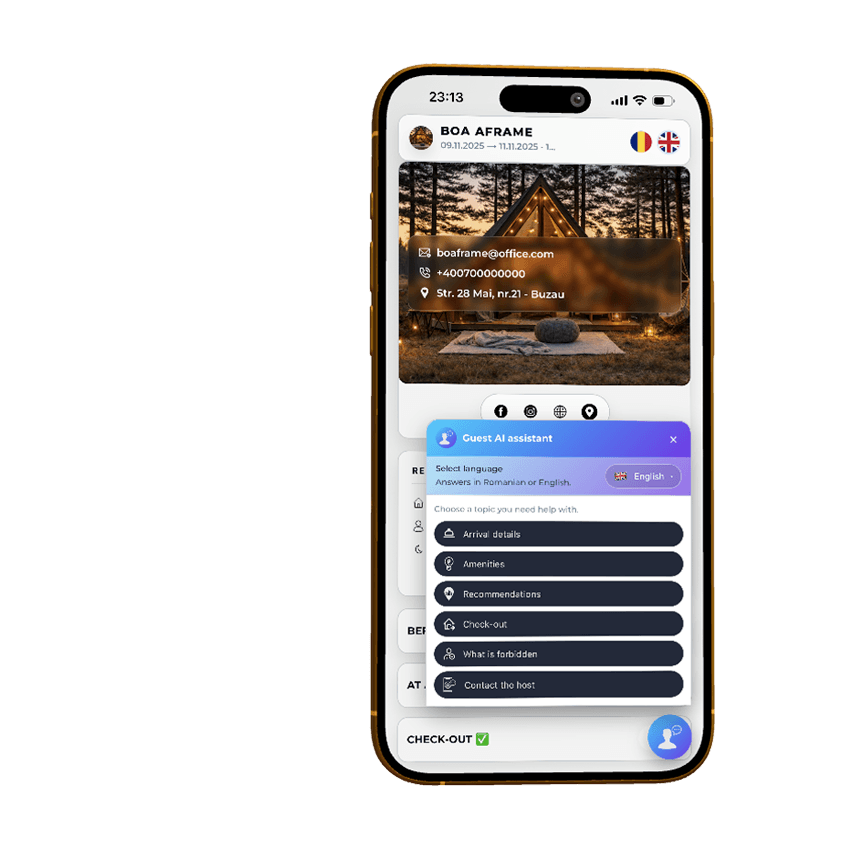 Plan4Host Guest AI assistant example