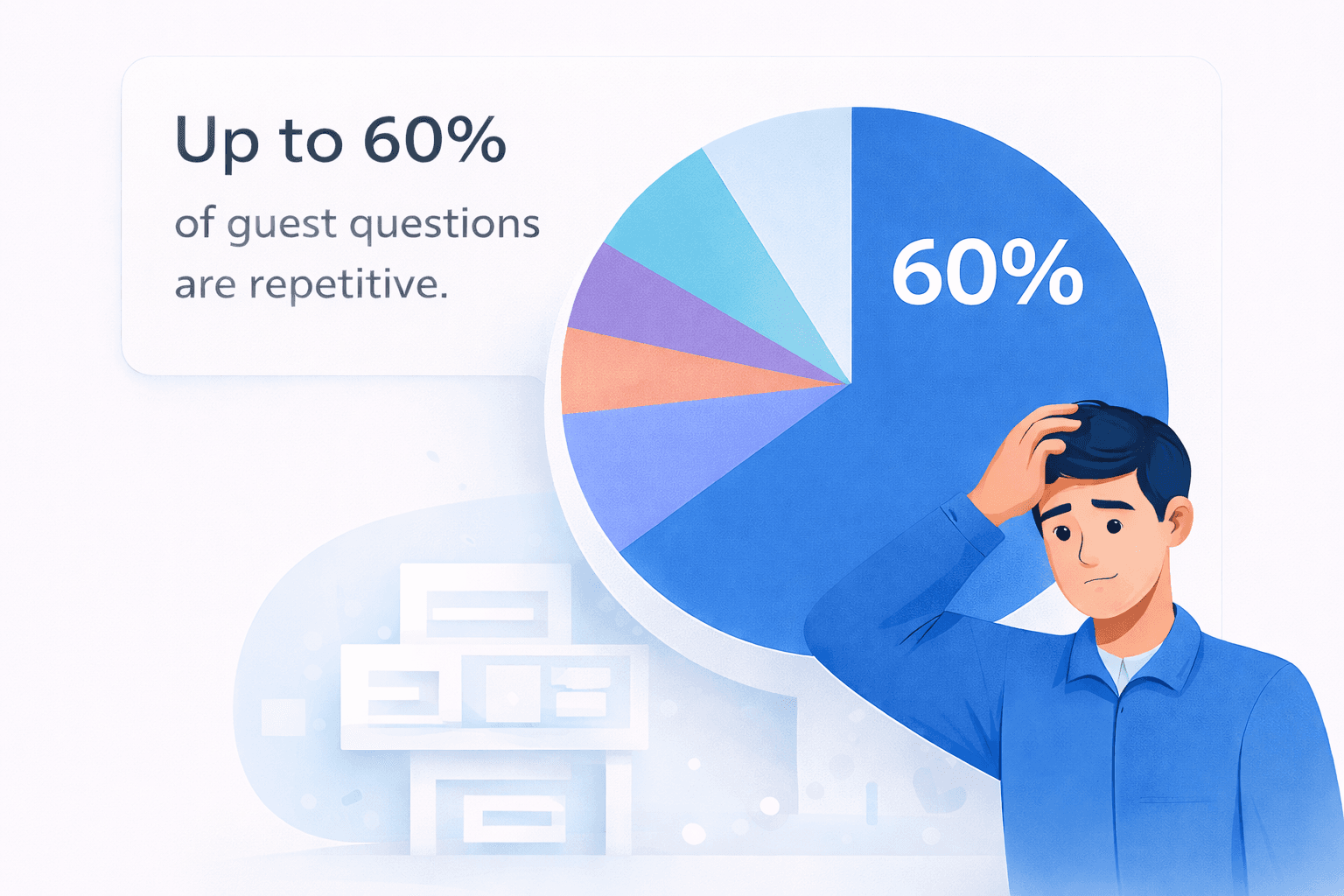 Repetitive guest questions visual
