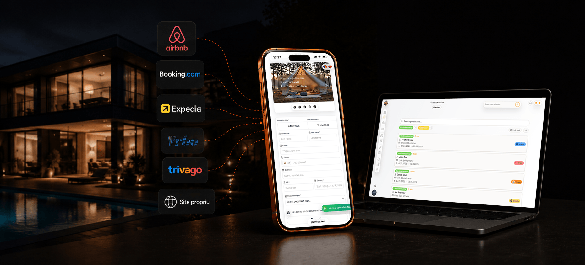 Formular de check-in online Plan4Host